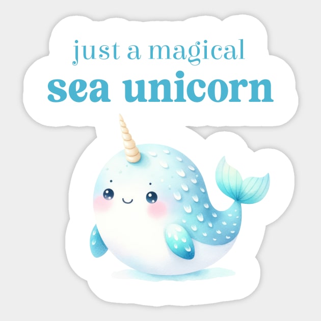 Just a Magical Sea Unicorn Sticker by Teresa's Store 1